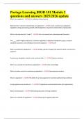 Portage Learning BIOD 101 Module 2 questions and answers 2025&sol;2026 update