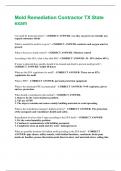 Mold Remediation Contractor TX State exam Questions & Answers Already Graded A&plus;