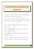 Econ 301 Final Exam 2025 Questions and Answers