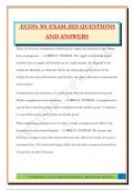 ECON 301 EXAM 2025 QUESTIONS AND ANSWERS