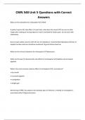CMN 548 Unit 5 Questions with Correct  Answers