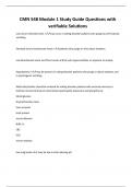 CMN 548 Module 1 Study Guide Questions with  verifiable Solutions 