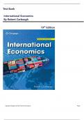 Test Bank For International Economics 19th Edition by Robert Carbaugh&vert; Verified Complete Chapters 1-14&comma; Latest 2025&sol;2026
