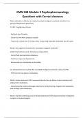 CMN 548 Module 5 Psychopharmacology  Questions with Correct Answers 