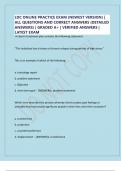 LDC ONLINE PRACTICE EXAM &lpar;NEWEST VERSION&rpar; &vert; ALL QUESTIONS AND CORRECT ANSWERS &lpar;DETAILED ANSWERS&rpar; &vert; GRADED A&plus; &vert; VERIFIED ANSWERS &vert; LATEST EXAM