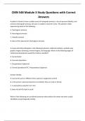 CMN 548 Module 3 Study Questions with Correct  Answers 