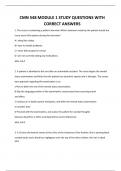 CMN 548 MODULE 1 STUDY QUESTIONS WITH  CORRECT ANSWERS