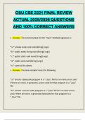 OSU CSE 2221 FINAL REVIEW ACTUAL 2025/2026 QUESTIONS AND 100% CORRECT ANSWERS
