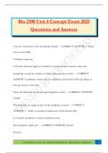 Bio 2300 Unit 4 Concept Exam 2025 Questions and Answers