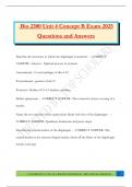 Bio 2300 Unit 4 Concept B Exam 2025 Questions and Answers