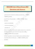BIO2300 Unit 4 Heart Exam 2025 Questions and Answers