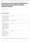 CEM 100 exam 1 EXAM 2025 COMPLETE EXAM QUESTIONS AND ACCURATE ANSWERS &vert;ALREADY PASSED&excl;