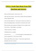 FNGLA South Open Book Exam 2026 Questions and Answers
