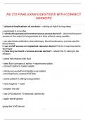 NU 272 FINAL EXAM QUESTIONS WITH CORRECT ANSWERS