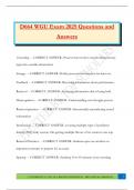 D664 WGU Exam 2025 Questions and Answers