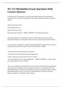 NU 272 Metabolism Exam Questions With Correct Answers&period;