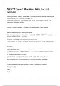 NU 272 Exam 1 Questions With Correct Answers&period;