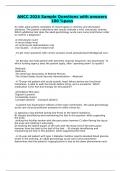 ANCC 2024 Sample Questions with answers 100 &percnt;pass