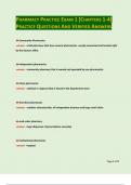 PHARMACY PRACTICE EXAM 1 -CHAPTERS 1-4- PRACTICE QUESTIONS AND VERIFIED ANSWERS