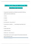 CHIMA NCE Data & HER Exam 2026 Questions and Answers