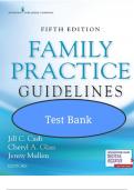 Family Practice Guidelines 5th Edition by Jill C&period; Cash&semi; Cheryl A&period; Glass&semi; Jenny Mullen&vert;&vert;Chapters 1 - 23 TEST BANK&comma; STUDY GUIDE