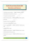 NCAC Exam Study Guide 2025 Questions and Answers