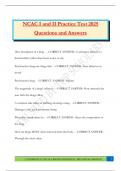 NCAC I and II Practice Test 2025 Questions and Answers