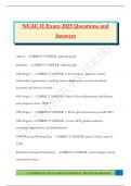 NCAC II Exam 2025 Questions and Answers