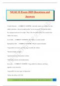 NCAC II Exam 2025 Questions and Answers