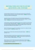2025&sol;2026 NFHS SOCCER EXAM 2025 QUESTIONS AND ANSWERS