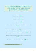 4&period;3 CLEANING&comma; DECONTAMINATION&comma; AND DISINFECTION&period; EXAM 2025 QUESTIONS AND ANSWERS