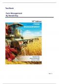 Test Bank For Farm Management 10th Edition By Ronald Kay&vert; All Chapters Included&comma; Latest 2025
