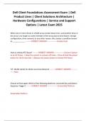 Dell Client Foundations Assessment Exam &vert; Dell Product Lines &vert; Client Solutions Architecture &vert; Hardware Configurations &vert; Service and Support Options &vert; Latest Exam 2025