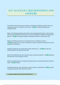 ACC 421 EXAM 2 2025 QUESTIONS AND ANSWERS