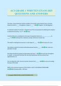 ACI GRADE 1 WRITTEN EXAM 2025 QUESTIONS AND ANSWERS