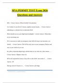 MVA PERMIT TEST Exam 2026 Questions and Answers