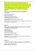 WGU C214 OA Financial Management Exam 2025&sol;2026 &vert; 150&plus;Verified Practice Questions with Detailed Answers & Rationales &vert; Latest Test Bank for Budgeting&comma; Cash Flow&comma; Capital Structure & Financial Strategy &vert; A&plus; Graded Study Guide