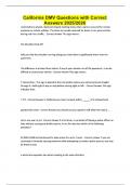 California DMV Questions with Correct Answers 2025&sol;2026