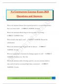 VA Contractors Bundled Exams Questions and Answers 100&percnt; Pass &vert;Verified and Updated 