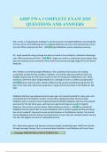 AHIP FWA COMPLETE EXAM 2025 QUESTIONS AND ANSWERS