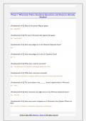 Phase 1 Wisconsin Police Academy Questions and Answers Already  Graded