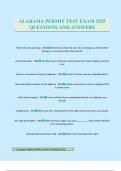ALABAMA PERMIT TEST EXAM 2025 QUESTIONS AND ANSWERS