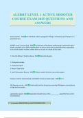 ALERRT LEVEL 1 ACTIVE SHOOTER COURSE EXAM 2025 QUESTIONS AND ANSWERS