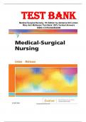 Medical-Surgical Nursing &lpar;7th Edition&rpar; &ndash; Test Bank with Verified NCLEX Answers &vert; Complete Exam Preparation &ndash; Adrianne Dill Linton&comma; Mary Ann Matteson ISBN-13 978-0323554596