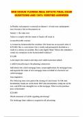 BOB HOGUE FLORIDA REAL ESTATE FINAL EXAM QUESTIONS AND 100&percnt;  VERIFIED ANSWERS