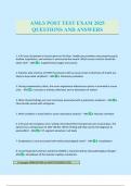 AMLS POST TEST EXAM 2025 QUESTIONS AND ANSWERS