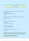 BIO 251 EXAM 1 2025 QUESTIONS AND ANSWERS
