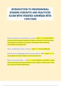Introduction to Professional Nursing Concepts and Practices exam with verified answers with 100&percnt; pass 