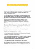 BOB HOGUE REAL ESTATE UNIT 3 TEST QUESTIONS AND ANSWERS