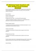ATI OB Study Guide Questions with 100&percnt; Verified Correct Answers 2025&sol;2026